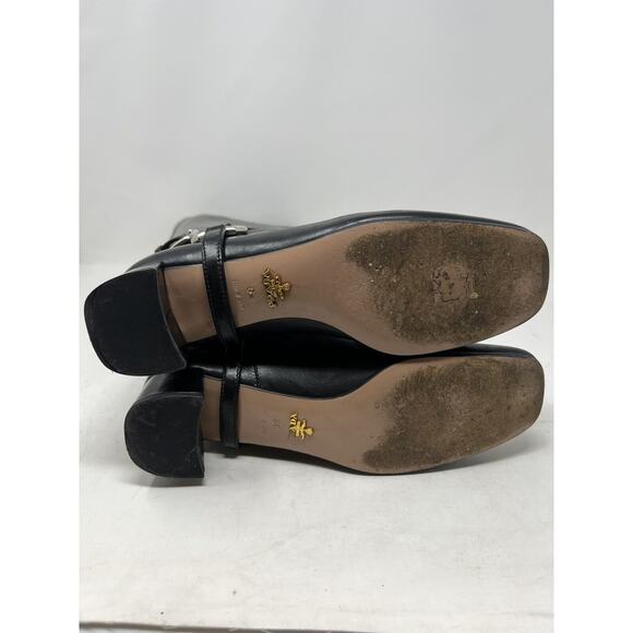 PRADA CAVALIERE Black 2011 EUC Knee High Harness SHOES BOOTS 39 - Picture 8 of 15